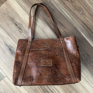Patricia Nash Italy Map Tote Riot Rust S1464518 Benvenuto Style NWT Leather